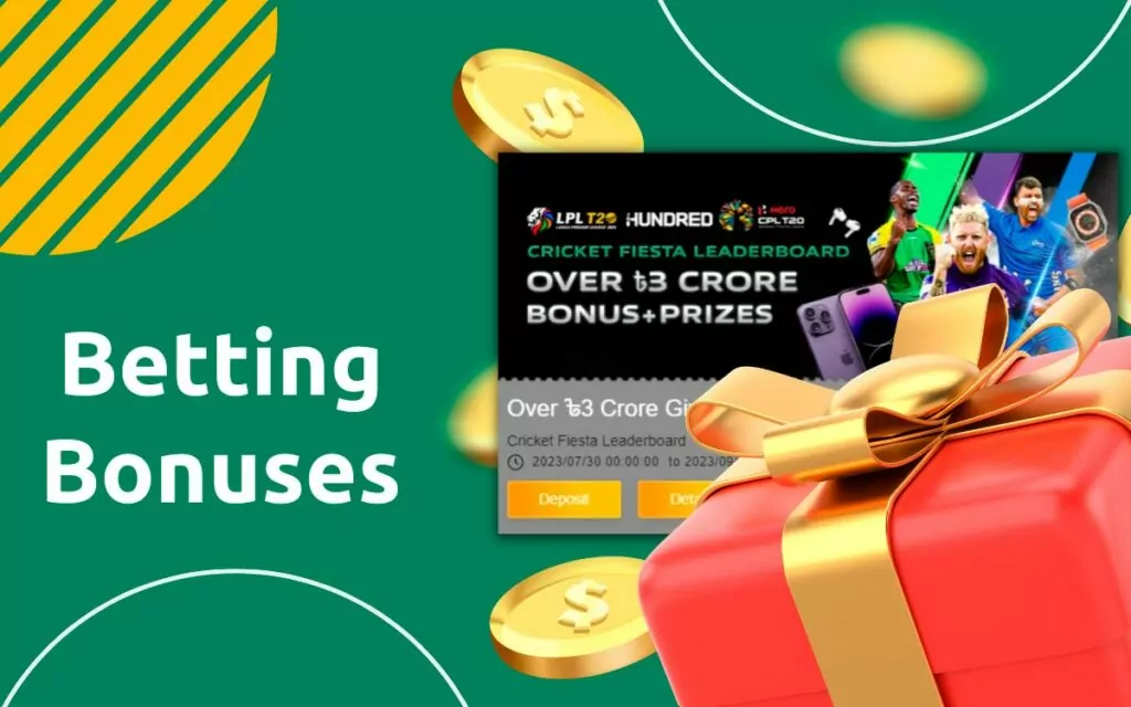 Baji offers a wide selection of sports betting bonuses