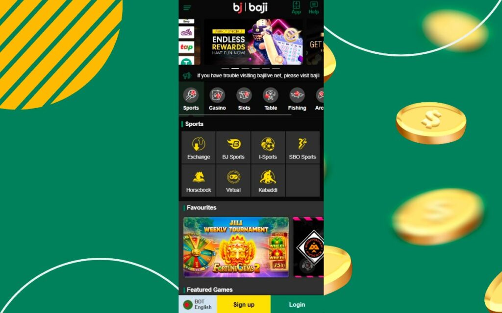 Screenshots Baji app