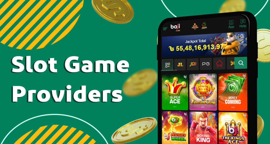 Providers for slot games available on Baji 