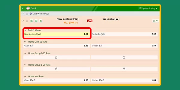 cricket baji live login - step 4