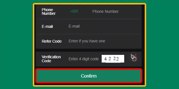 bj baji sign up step 5